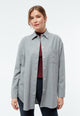 Givn Berlin Hemdbluse GBELIDA in langer Passform Blouse Mid Grey