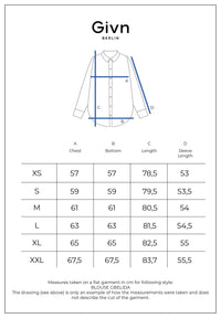 Givn Berlin Hemdbluse GBELIDA in langer Passform Blouse Mid Grey
