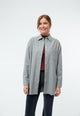 Givn Berlin Hemdbluse GBELIDA in langer Passform Blouse Mid Grey
