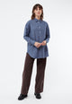 Givn Berlin Hemdbluse GBELIDA in langer Passform Blouse Yale Blue