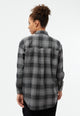 Givn Berlin Hemdbluse GBELIDA in langer Passform Blouse Dark Grey / White (Checked)