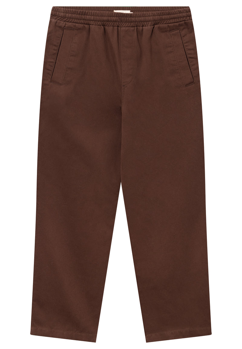 Givn Berlin Hose GBDARIUS aus Bio-Baumwolle mit elastischem Bund Trousers Sepia Brown