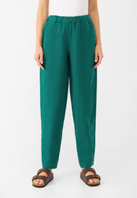Givn Berlin Hose GBELIN aus Leinen mit elastischem Bund Trousers Malachite Green (Linen)