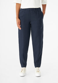 Givn Berlin Hose GBELIN aus Leinen mit elastischem Bund Trousers Midnight Blue (Linen)