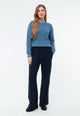 Givn Berlin Hose GBELSIE aus recycelter Baumwolle mit weitem Bein Trousers Blue