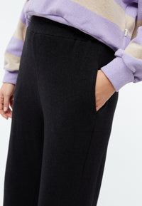 Givn Berlin Hose GBELSIE aus recycelter Baumwolle mit weitem Bein Trousers Dark Grey