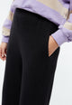 Givn Berlin Hose GBELSIE aus recycelter Baumwolle mit weitem Bein Trousers Dark Grey