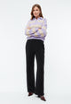 Givn Berlin Hose GBELSIE aus recycelter Baumwolle mit weitem Bein Trousers Dark Grey