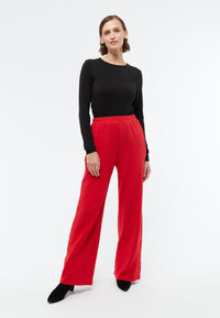 Givn Berlin Hose GBELSIE aus recycelter Baumwolle mit weitem Bein Trousers Racing Red