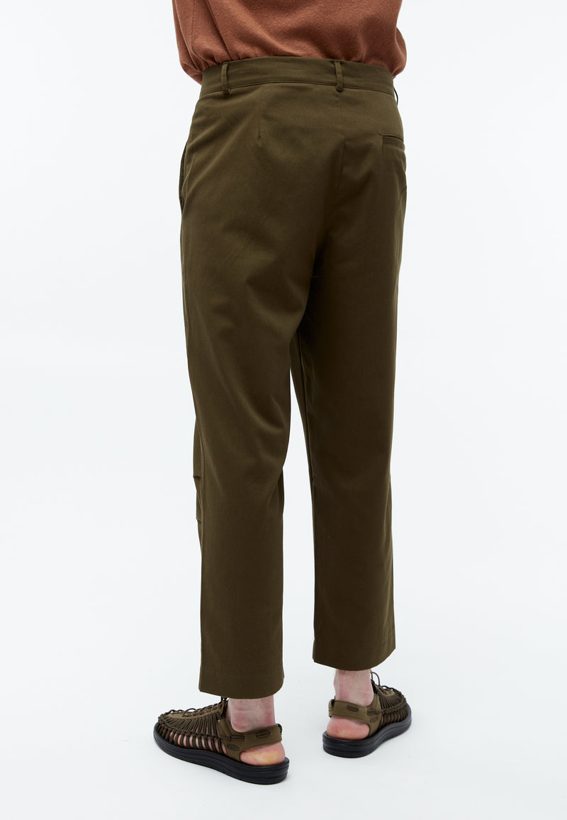 Givn Berlin Hose GBJORIS tapered aus Bio-Baumwolle Trousers Olive