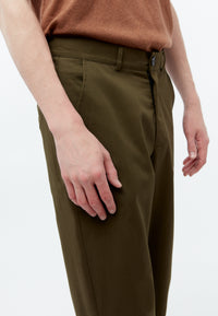 Givn Berlin Hose GBJORIS tapered aus Bio-Baumwolle Trousers Olive
