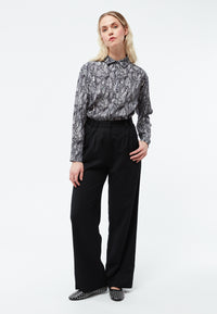 Givn Berlin Hose GBLIZ aus Wolle mit weitem Bein Trousers Black