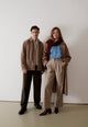 Givn Berlin Hose GBLIZ aus Wolle mit weitem Bein Trousers Light Beige