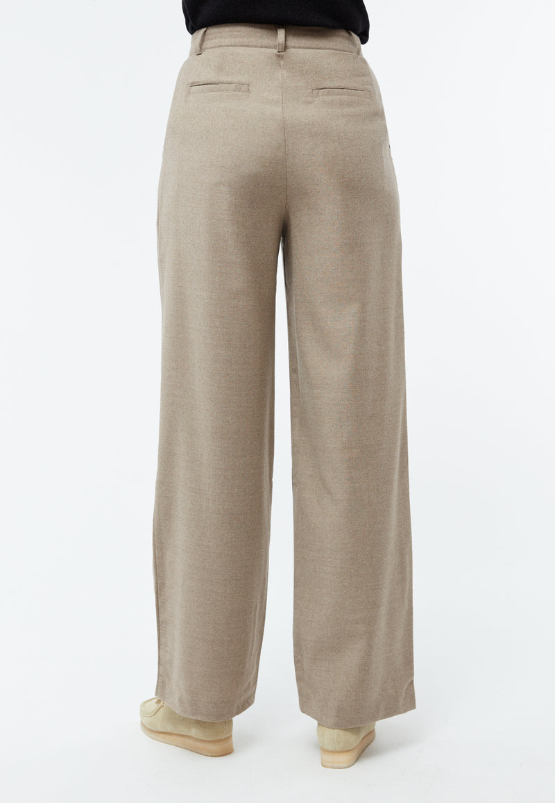Givn Berlin Hose GBLIZ aus Wolle mit weitem Bein Trousers Light Beige