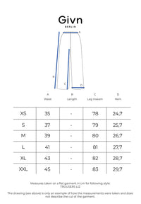 Givn Berlin Hose GBLIZ aus Wolle mit weitem Bein Trousers Light Beige