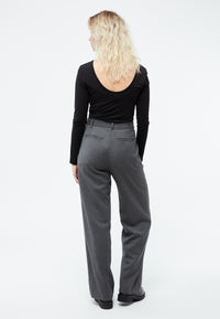 Givn Berlin Hose GBLIZ aus Wolle mit weitem Bein Trousers Medium Grey