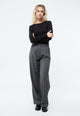 Givn Berlin Hose GBLIZ aus Wolle mit weitem Bein Trousers Medium Grey