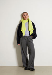 Givn Berlin Hose GBLIZ aus Wolle mit weitem Bein Trousers Medium Grey
