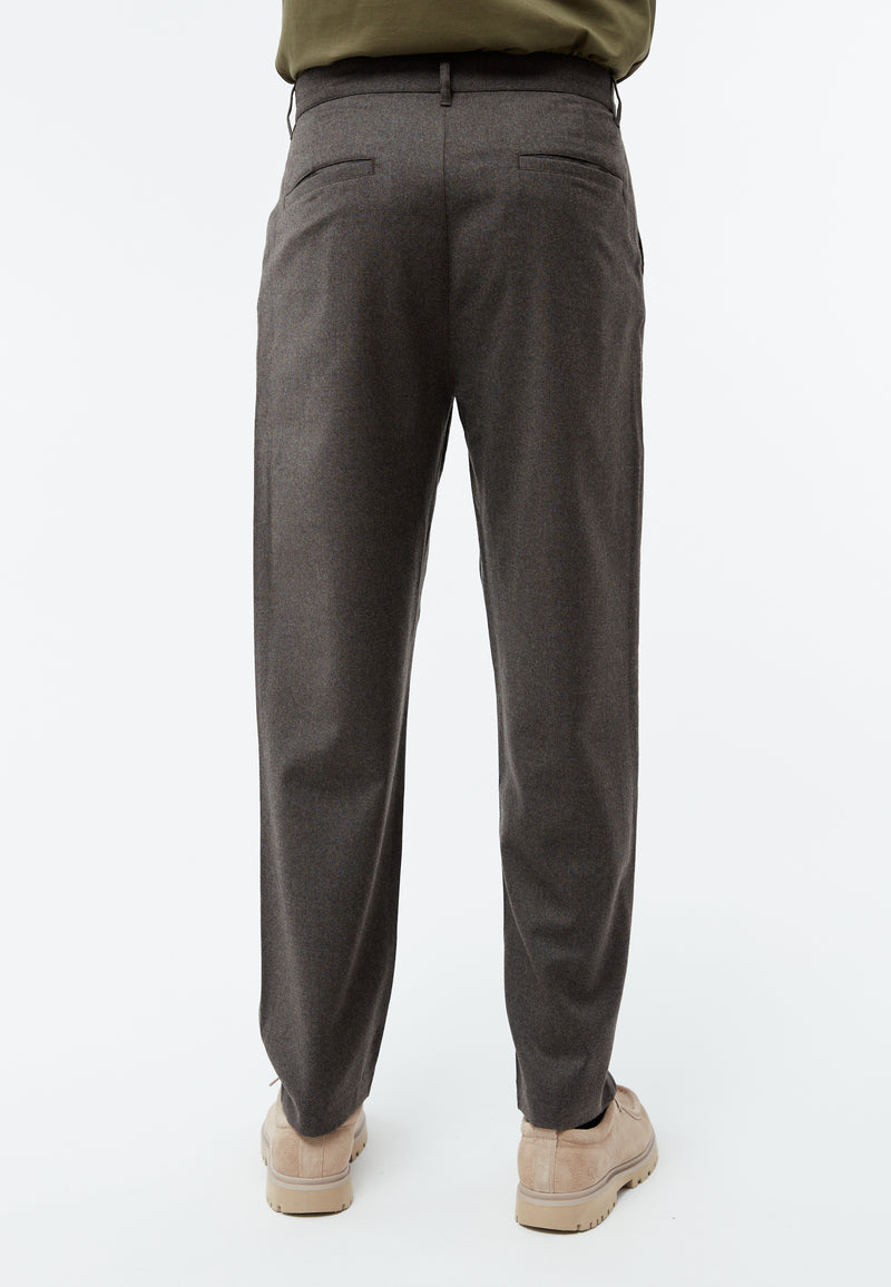 Givn Berlin Hose GBLORENZ aus Wolle mit Bundfalten Trousers Grey