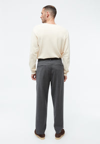 Givn Berlin Hose GBLORENZ aus Wolle mit Bundfalten Trousers Medium Grey