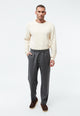 Givn Berlin Hose GBLORENZ aus Wolle mit Bundfalten Trousers Medium Grey