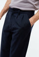 Givn Berlin Hose GBLORENZ aus Wolle mit Bundfalten Trousers Midnight Blue