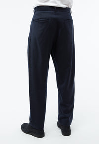 Givn Berlin Hose GBLORENZ aus Wolle mit Bundfalten Trousers Midnight Blue