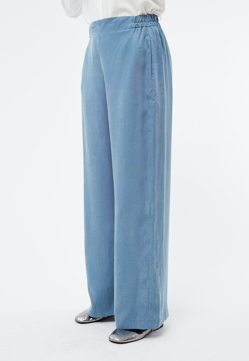 Givn Berlin Hose GBMARLA relaxed aus TENCEL™ mit Peach-Effekt Trousers Cloudy Blue (Tencel)