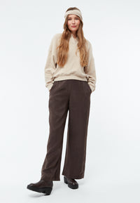 Givn Berlin Hose GBMARLA relaxed aus TENCEL™ mit Peach-Effekt Trousers Coffee Brown (Tencel)