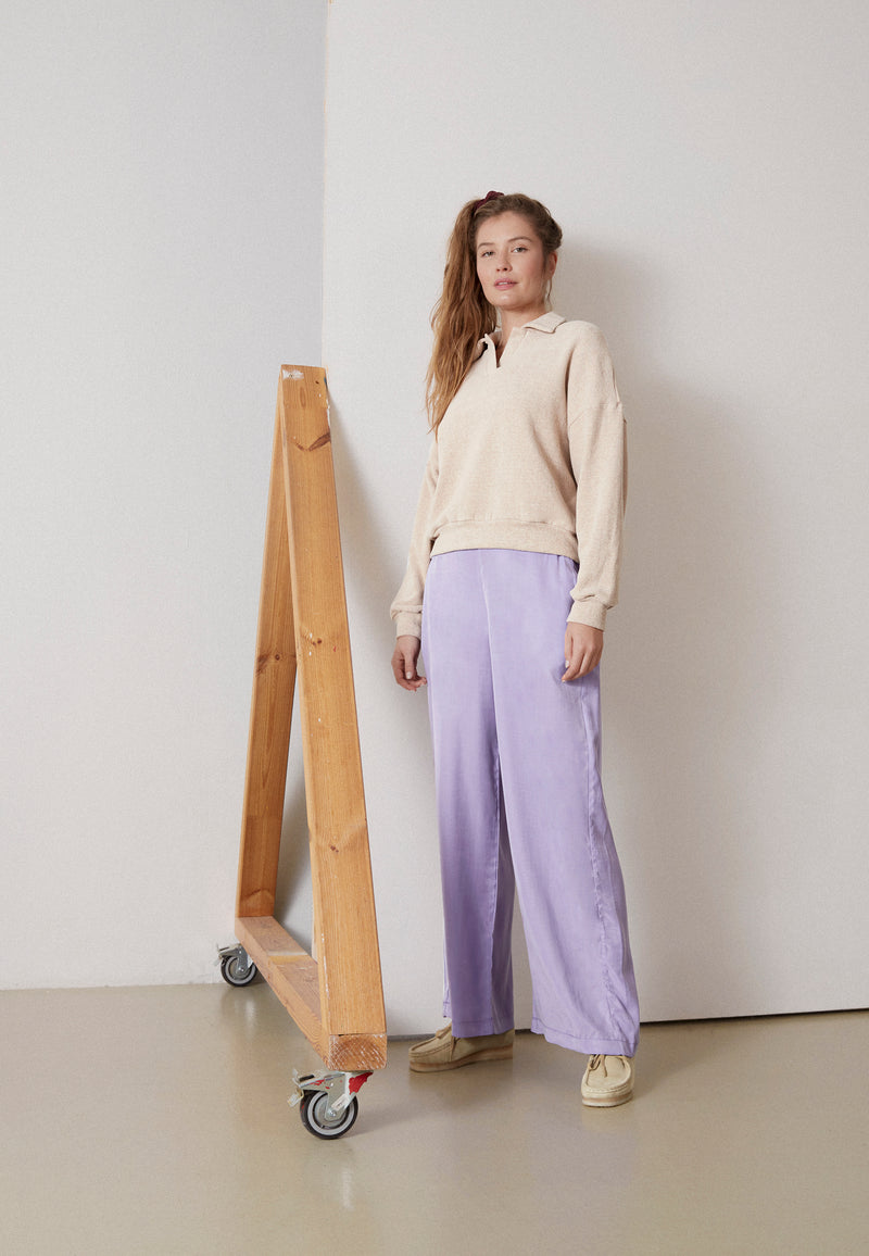 Givn Berlin Hose GBMARLA relaxed aus TENCEL™ mit Peach-Effekt Trousers Light Amethyst (Tencel)
