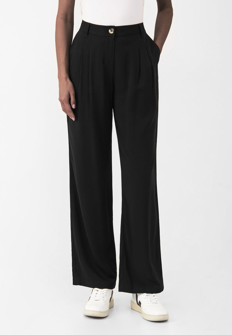 Givn Berlin Hose GBOLA aus LENZING™ ECOVERO™ mit Bundfalten Trousers Black