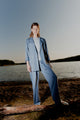 Givn Berlin Hose GBOLA aus LENZING™ ECOVERO™ mit Bundfalten Trousers Steel Blue