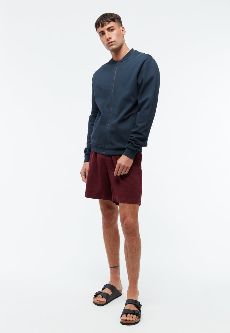 Givn Berlin Jacke GBCARTER aus Bio-Baumwoll Piqué mit Reißverschluss Jacket Midnight Blue (Pique)