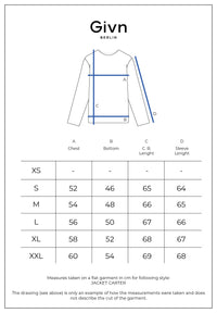 Givn Berlin Jacke GBCARTER aus Bio-Baumwoll Piqué mit Reißverschluss Jacket Midnight Blue (Pique)
