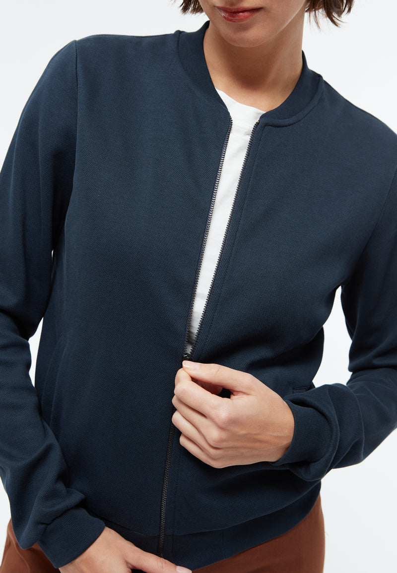Givn Berlin Jacke GBELLA aus Bio-Baumwolle mit Reißverschluss Jacket Midnight Blue (Pique)