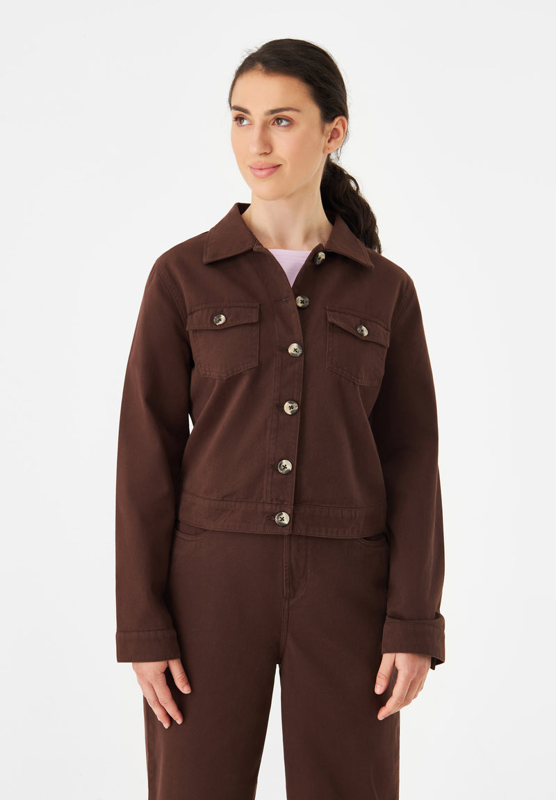 Givn Berlin Jacke GBMATILDA aus Bio-Baumwolle Jacket Sepia Brown