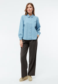 Givn Berlin Jeansbluse GBLYRA in elegantem Schnitt Blouse Light Blue (Denim)