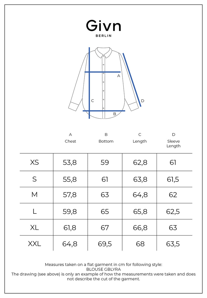 Givn Berlin Jeansbluse GBLYRA in elegantem Schnitt Blouse Light Blue (Denim)