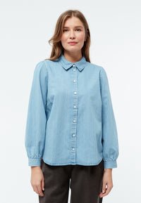Givn Berlin Jeansbluse GBLYRA in elegantem Schnitt Blouse Light Blue (Denim)