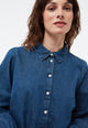 Givn Berlin Jeansbluse GBLYRA in elegantem Schnitt Blouse Dark Blue (Denim)