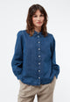 Givn Berlin Jeansbluse GBLYRA in elegantem Schnitt Blouse Dark Blue (Denim)