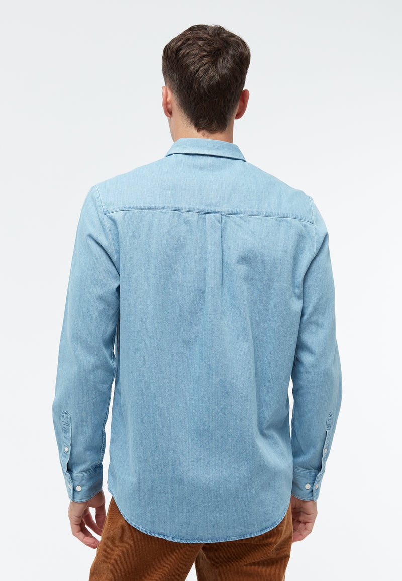 Givn Berlin Jeanshemd GBDEVIS regular aus Bio-Baumwolle Buttoned Shirt Light Blue (Denim)