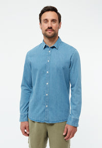 Givn Berlin Jeanshemd GBDEVIS regular aus Bio-Baumwolle Buttoned Shirt Light Blue (Denim)