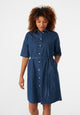 Givn Berlin Jeanskleid GBELOISE relaxed Fit aus Bio-Baumwolle Dress Dark Blue (Denim)