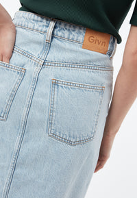 Givn Berlin Jeansrock GBKARLOTTA aus Bio-Baumwolle Skirt Light Blue