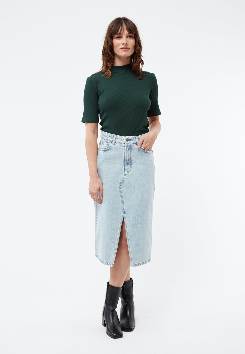 Givn Berlin Jeansrock GBKARLOTTA aus Bio-Baumwolle Skirt Light Blue