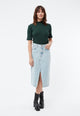 Givn Berlin Jeansrock GBKARLOTTA aus Bio-Baumwolle Skirt Light Blue