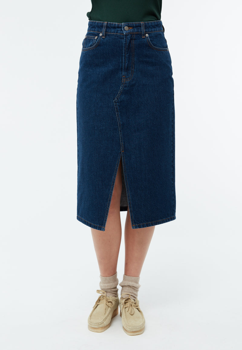 Givn Berlin Jeansrock GBKARLOTTA aus Bio-Baumwolle Skirt Dark Blue