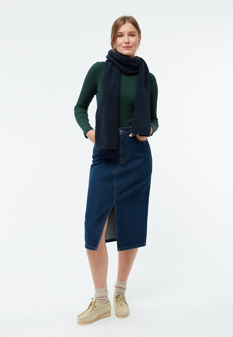 Givn Berlin Jeansrock GBKARLOTTA aus Bio-Baumwolle Skirt Dark Blue