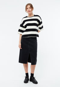 Givn Berlin Jeansrock GBKARLOTTA aus Bio-Baumwolle Skirt Washed Black